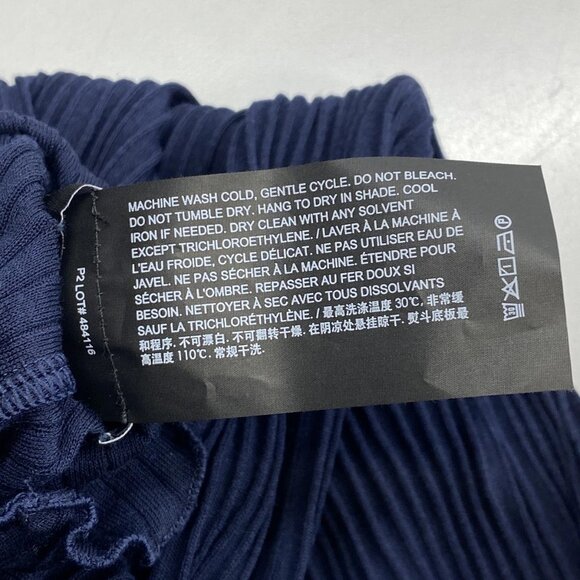 Theory Women’s Funnel Neck Ribbed Sleeveless Tank Top – Navy Blue – Size SP - Picture 9 of 9